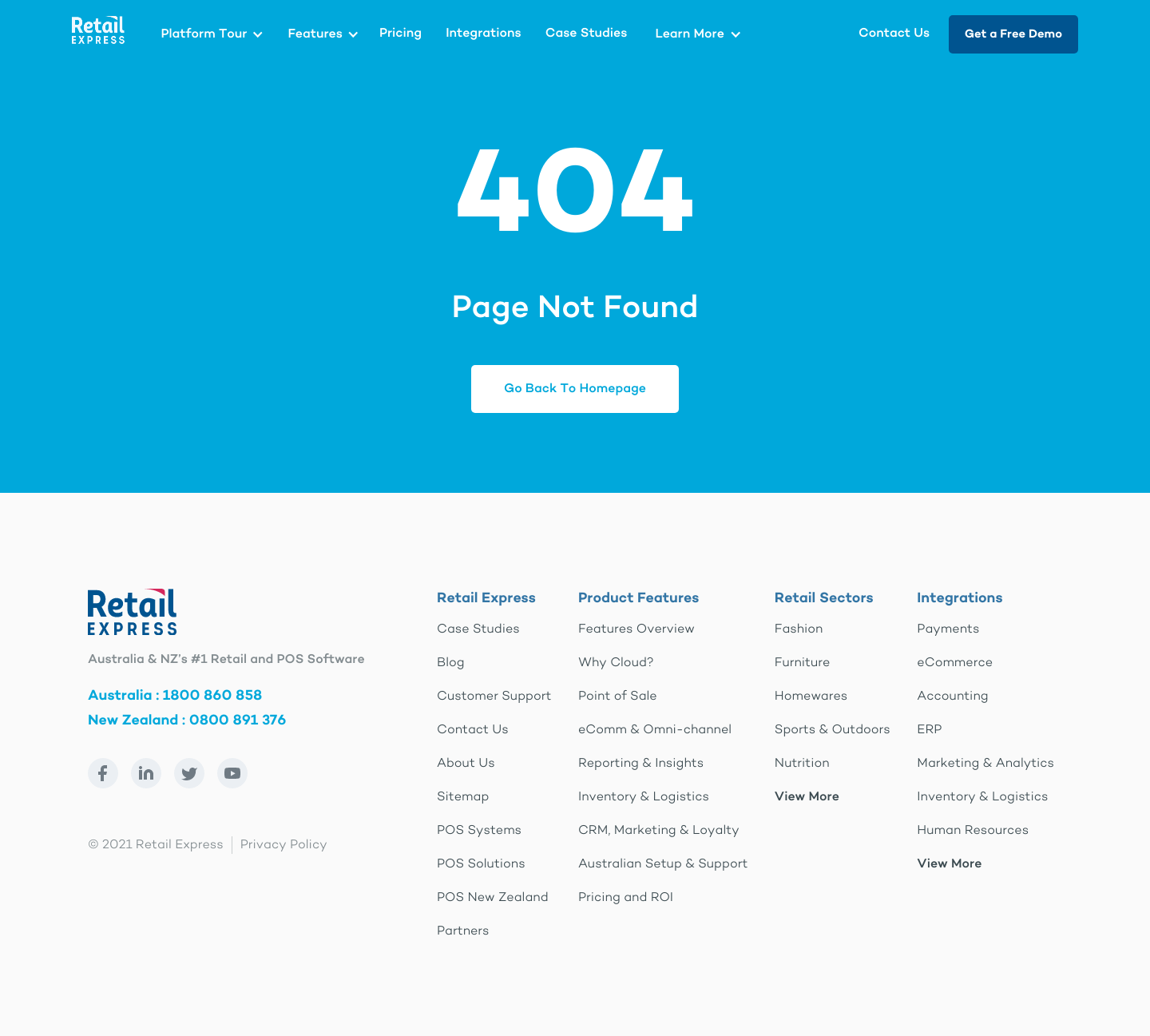 Retail Express Notfound screenshot