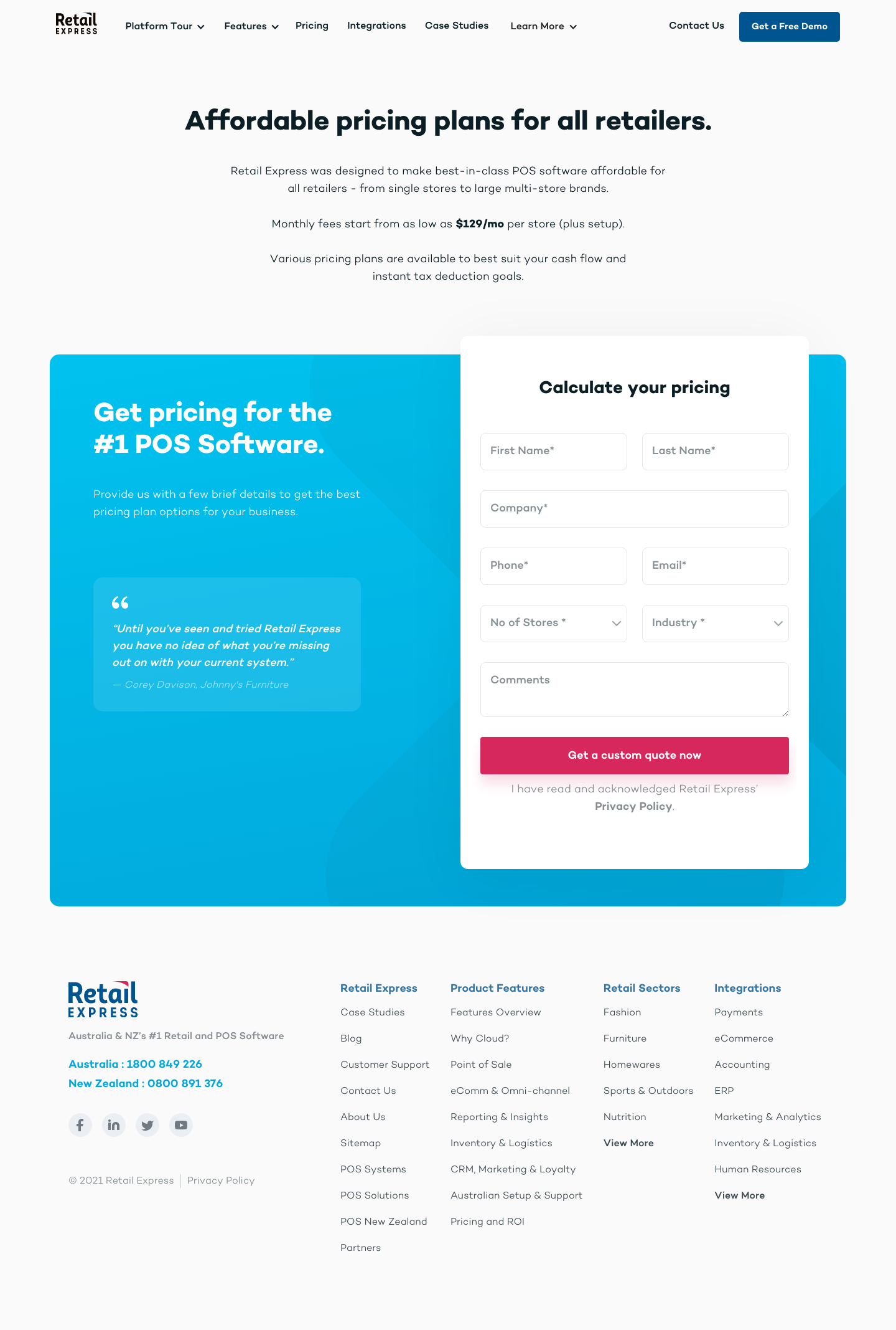 Retail Express Pricing screenshot