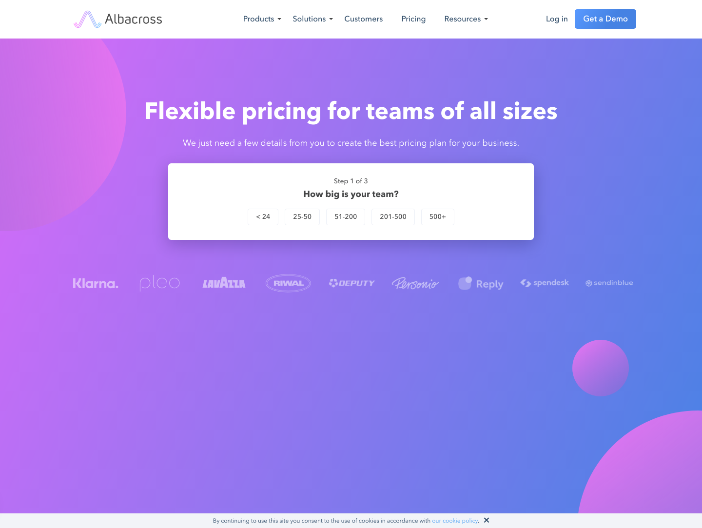 Albacross Pricing screenshot