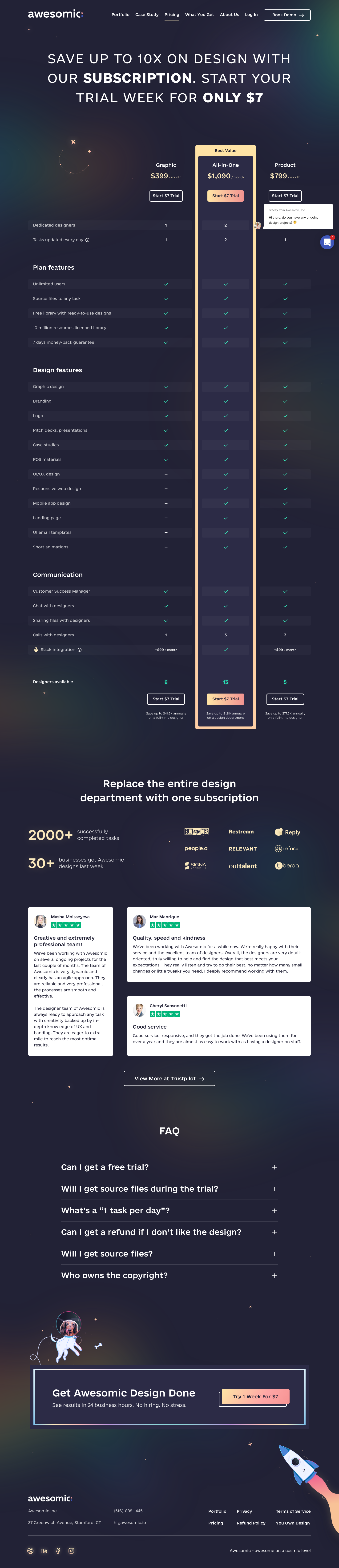 Awesomic Pricing screenshot