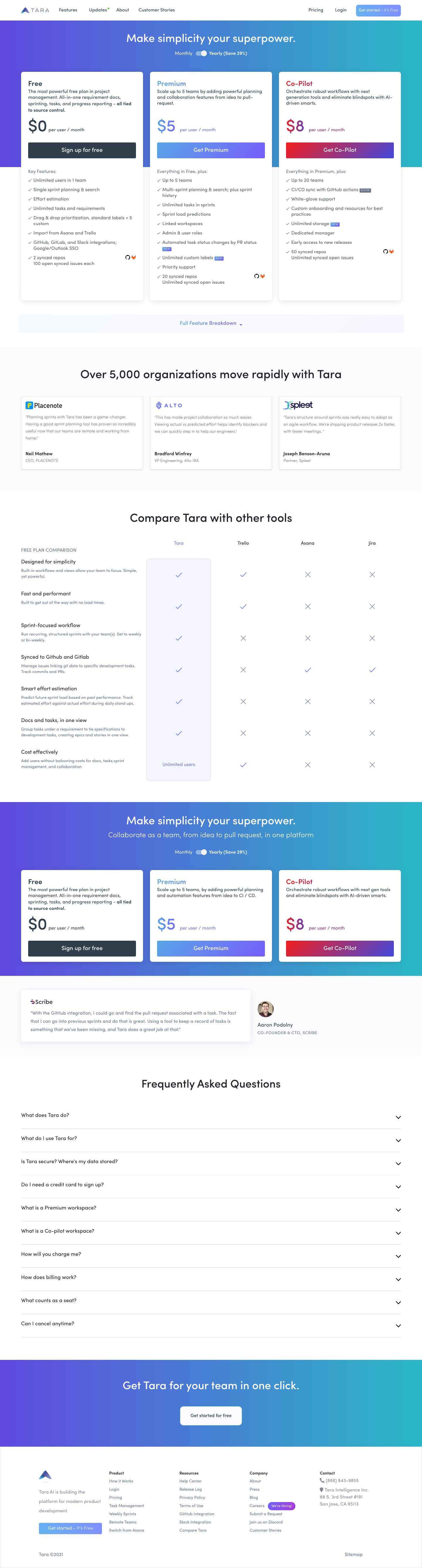 Tara Pricing screenshot