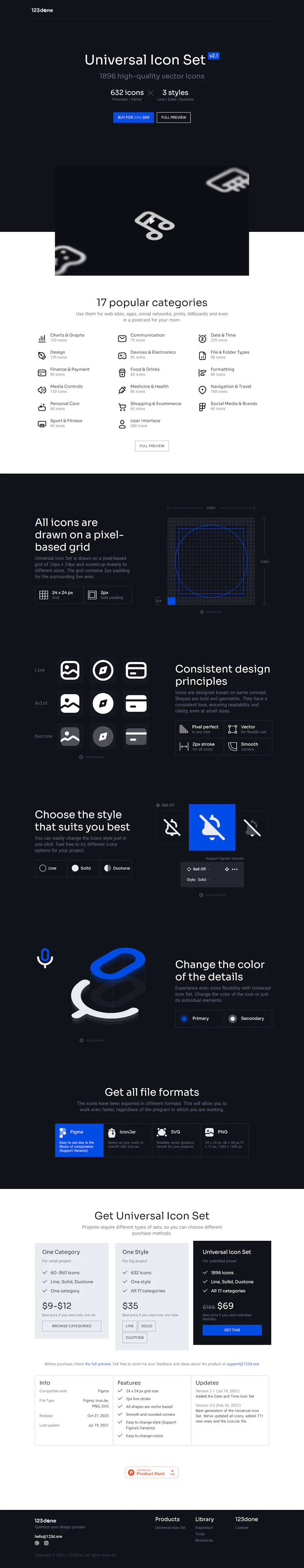 123d Landing Page screenshot