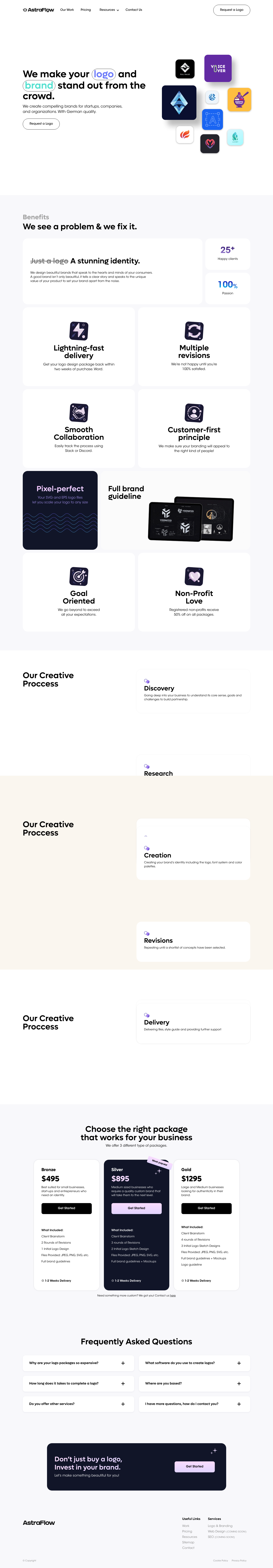 Astraflow Landing Page screenshot