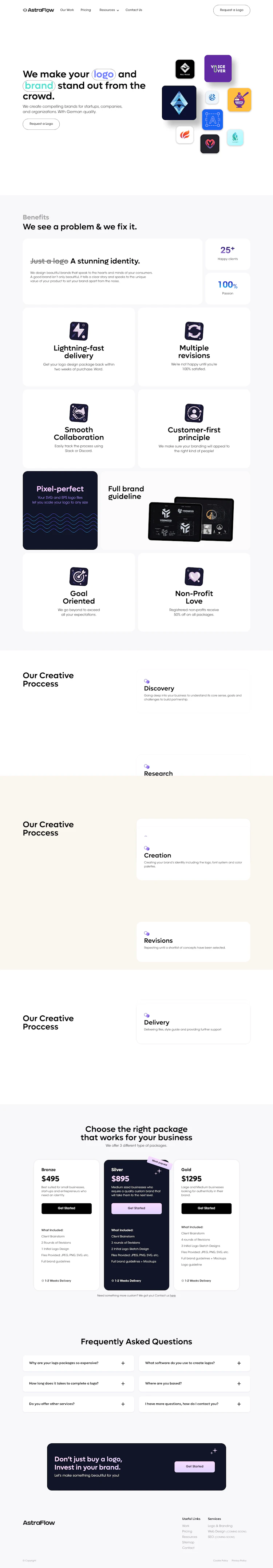 Astraflow Landing Page screenshot