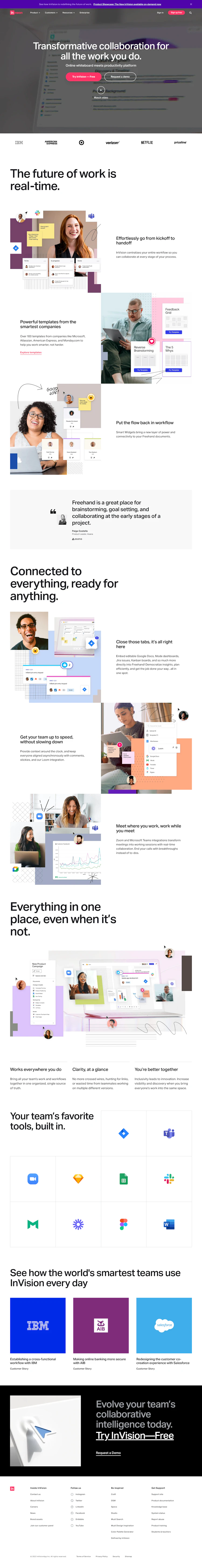 Invisionapp Landing Page screenshot