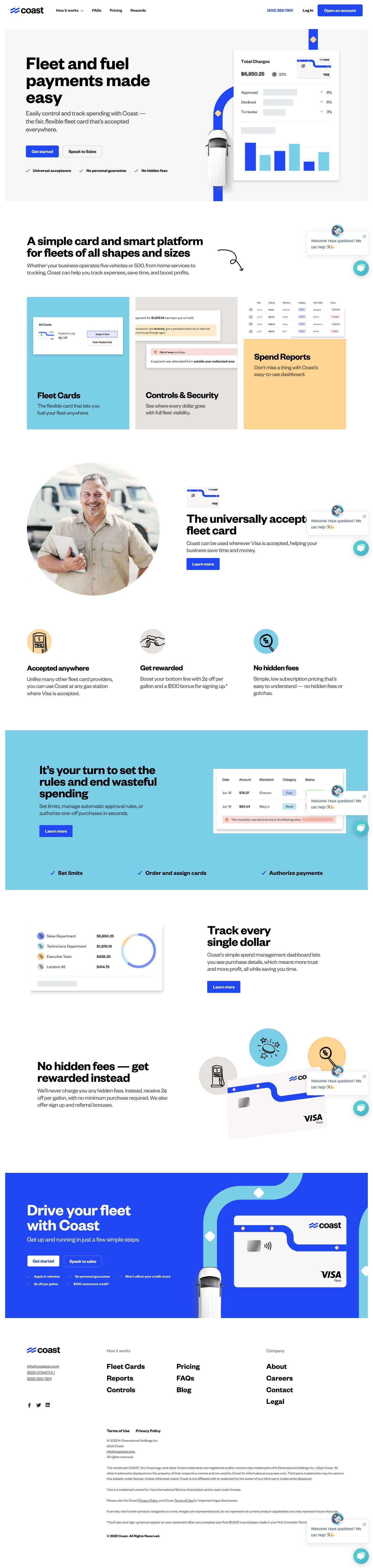 Coastpay Landing Page screenshot