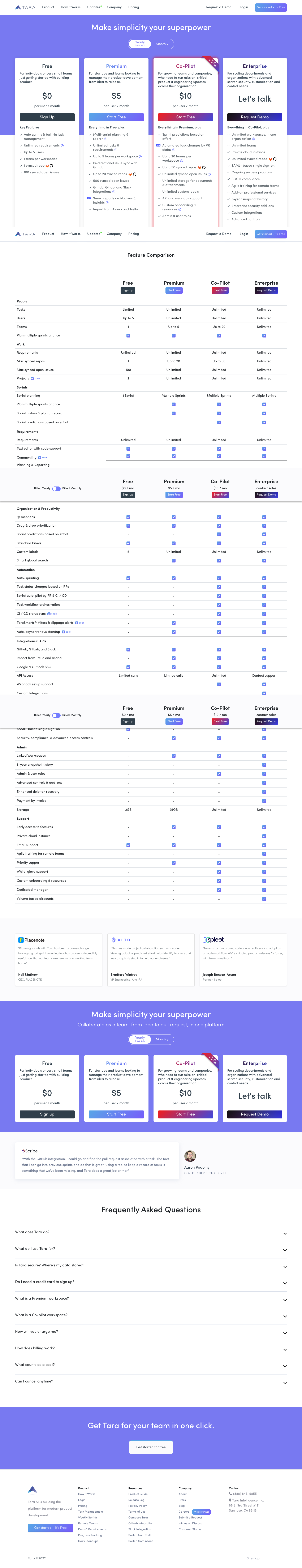 Tara Pricing screenshot