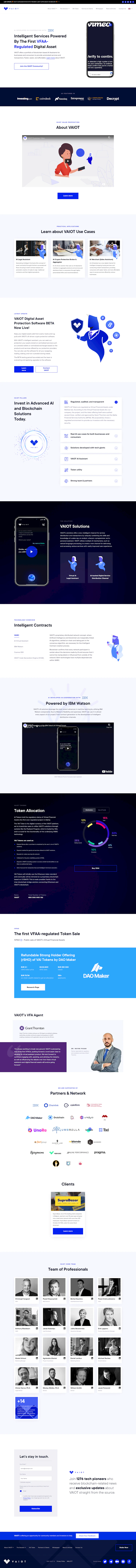 Vaiot Landing Page screenshot
