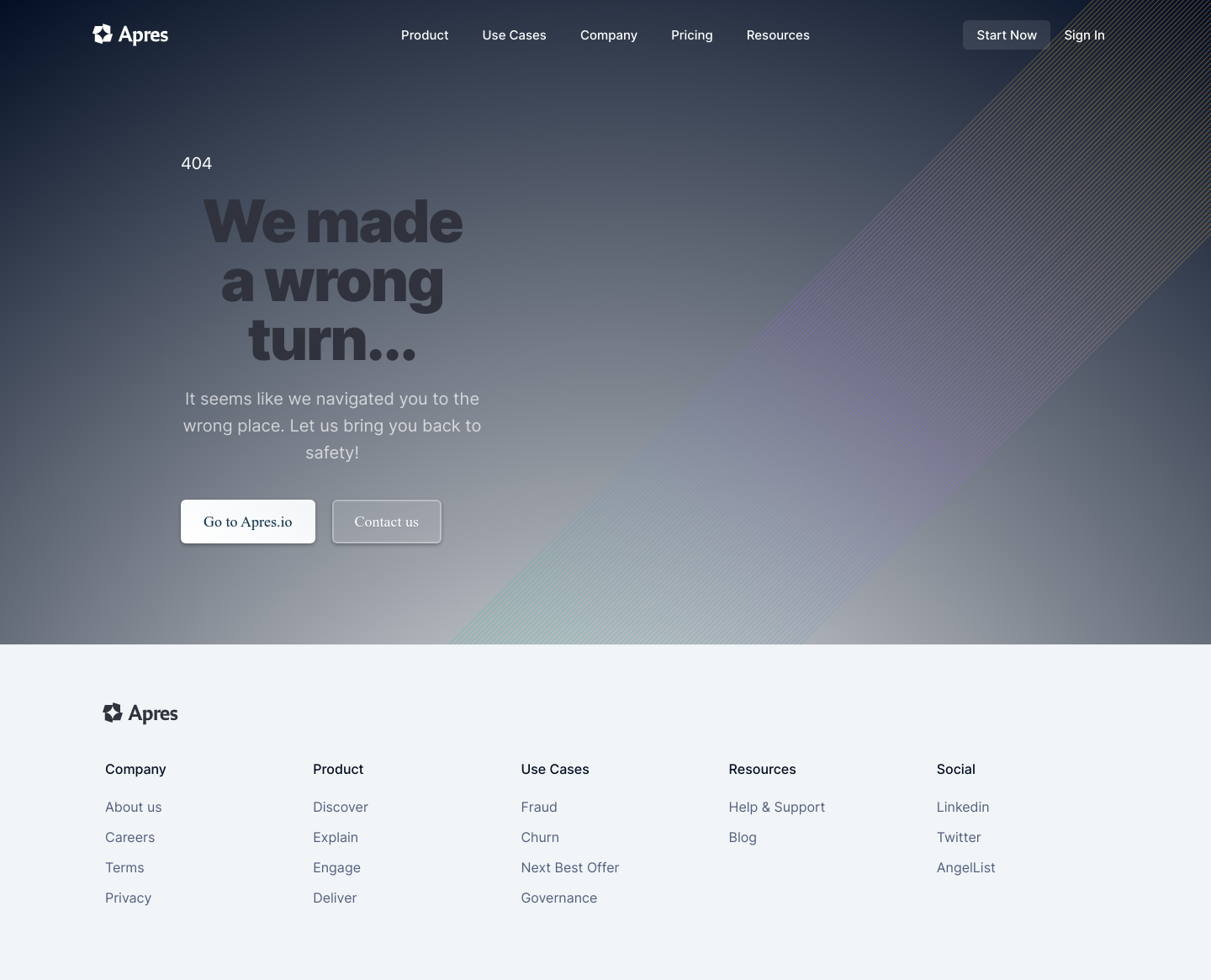 Apres 404 screenshot