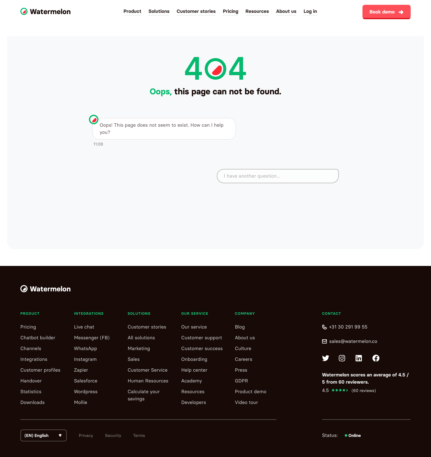 Watermelon 404 screenshot