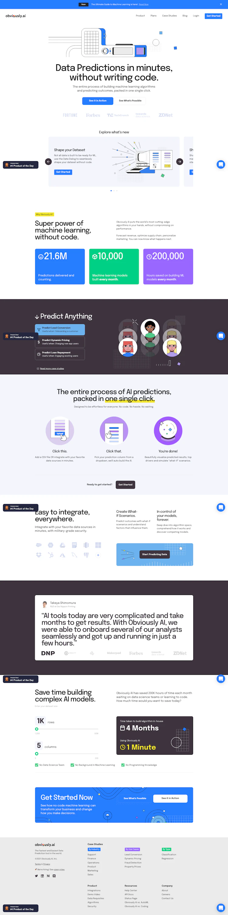 Obviously Landing Page screenshot