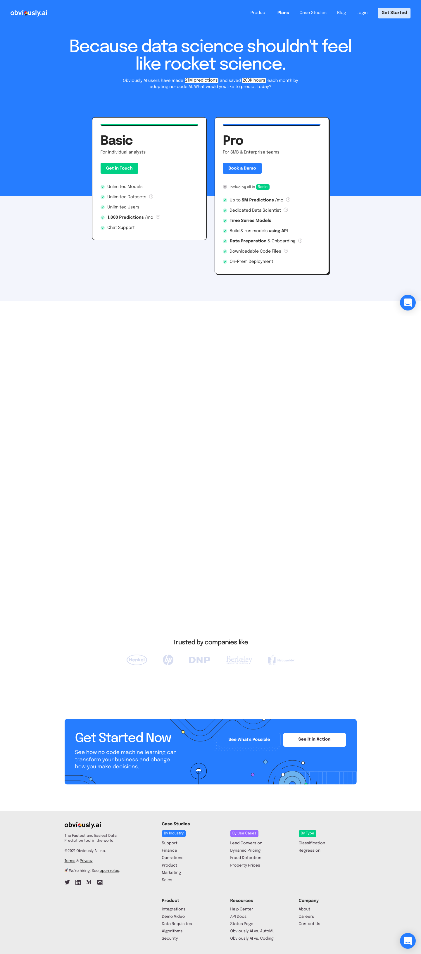 Obviously Pricing screenshot