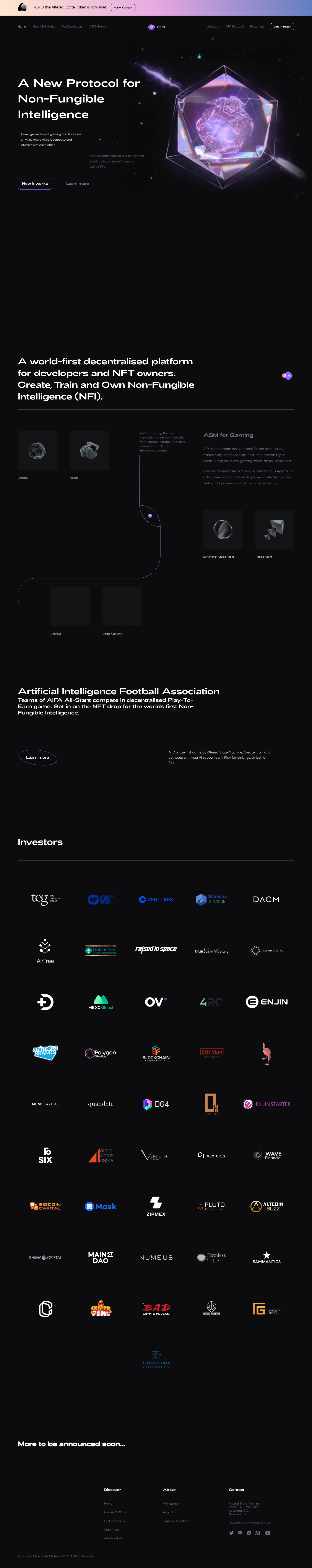 Altered State Machine Landing Page screenshot