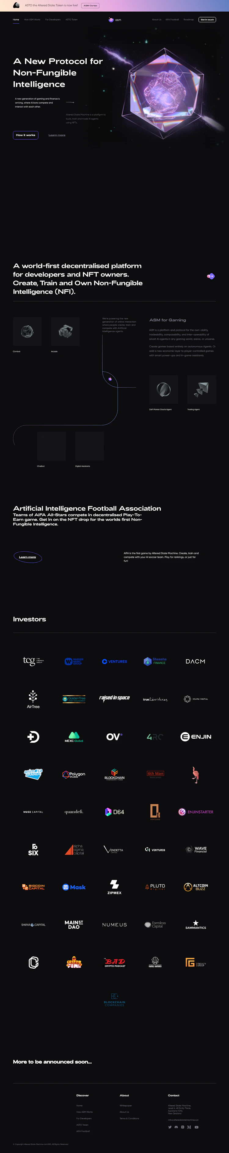 Altered State Machine Landing Page screenshot
