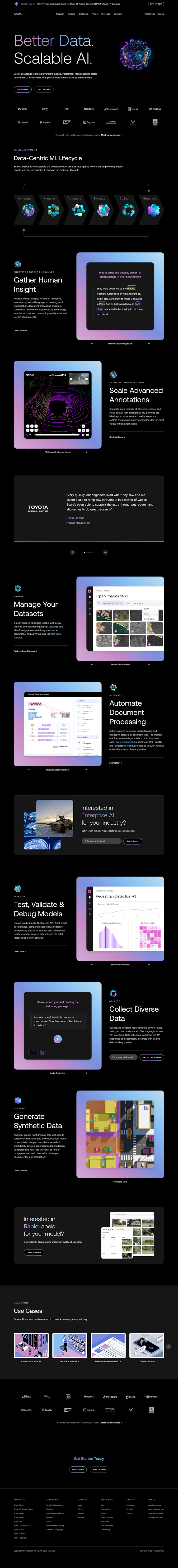Scale Landing Page screenshot