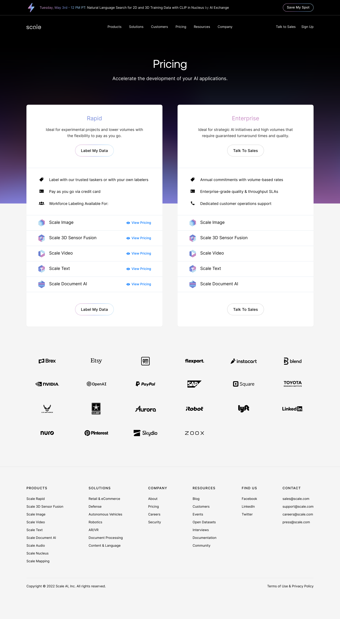 Scale Pricing screenshot