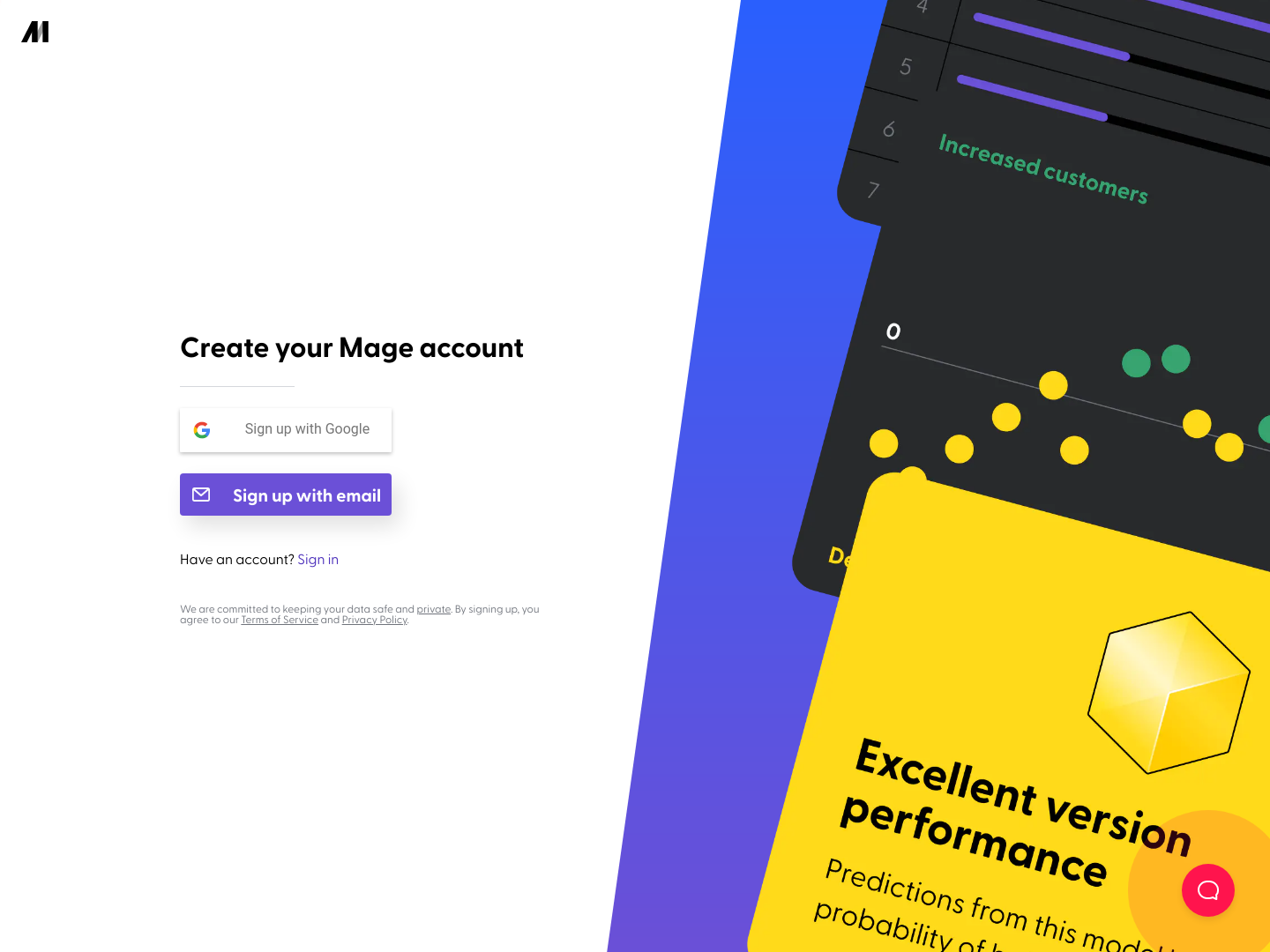 Mage Signup screenshot
