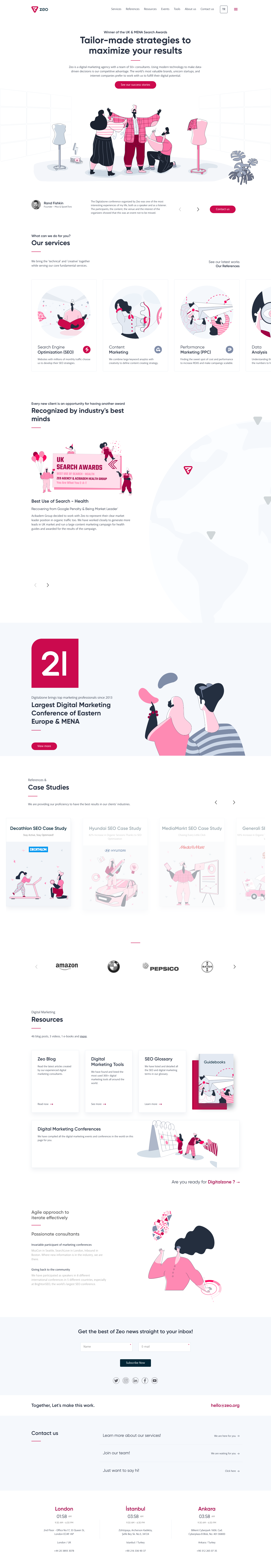 Zeo Landing Page screenshot
