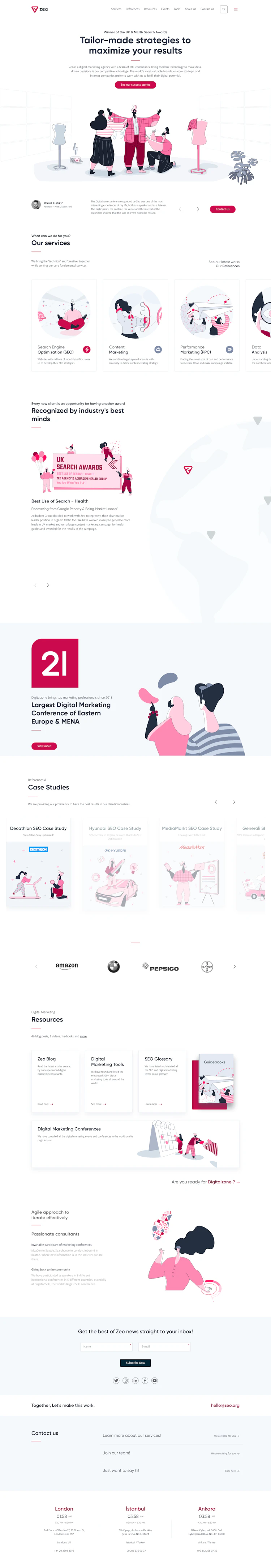 Zeo Landing Page screenshot