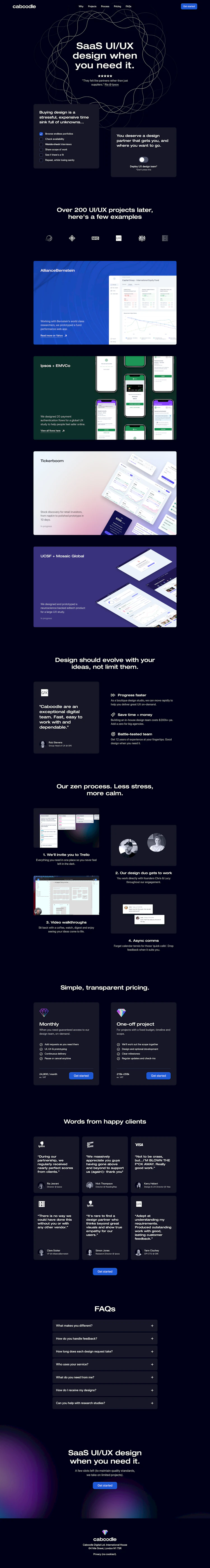 Caboodle Landing Page screenshot