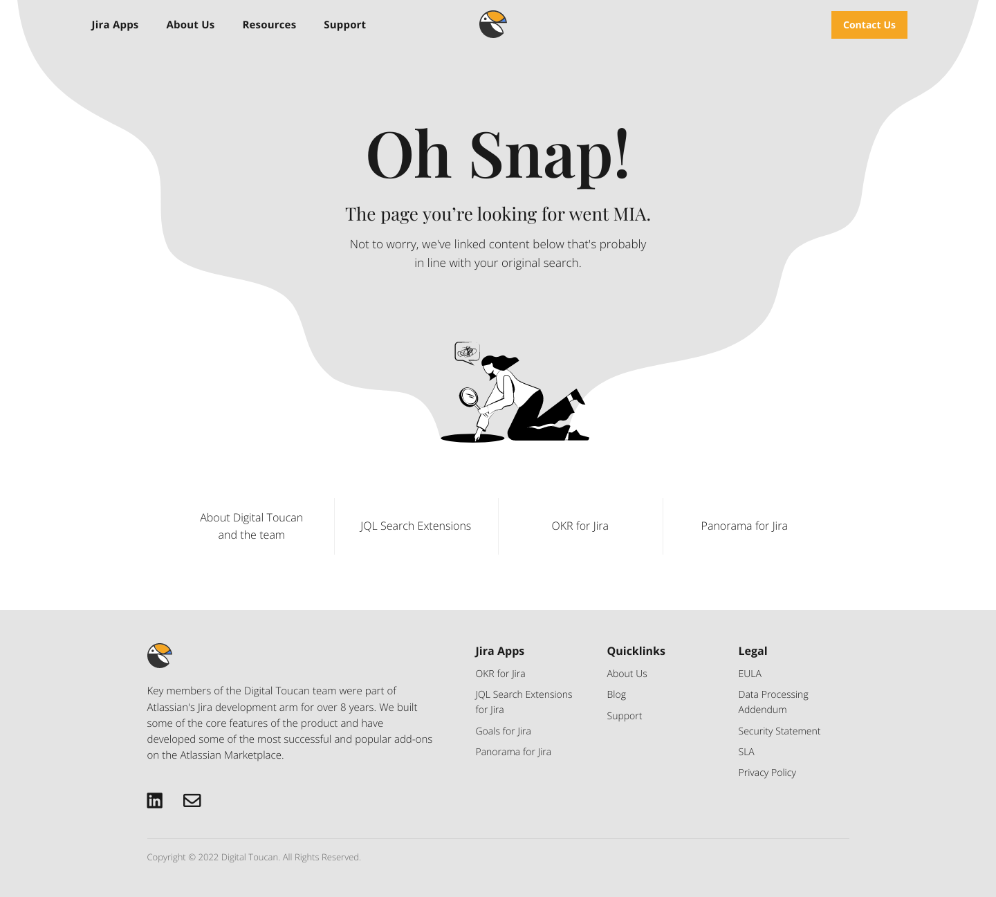 Digitaltoucan 404 screenshot