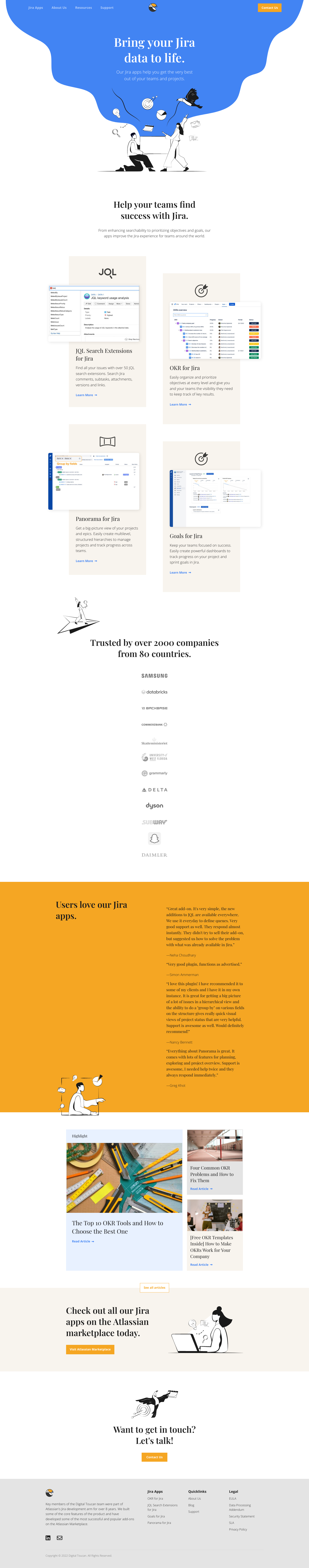 Digitaltoucan Landing Page screenshot