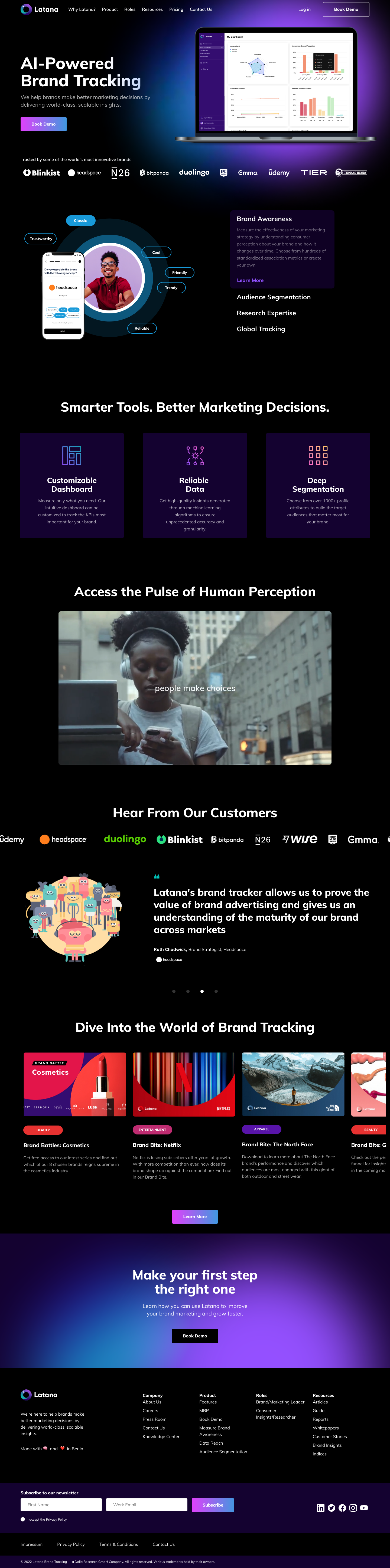 Latana Landing Page screenshot