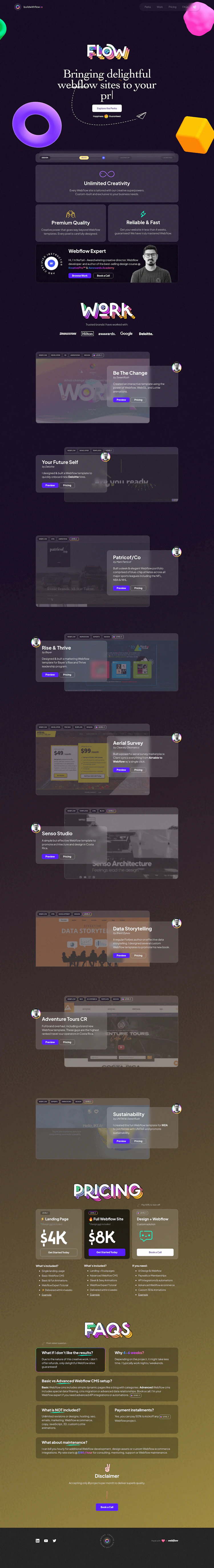 Buildwithflow Landing Page screenshot