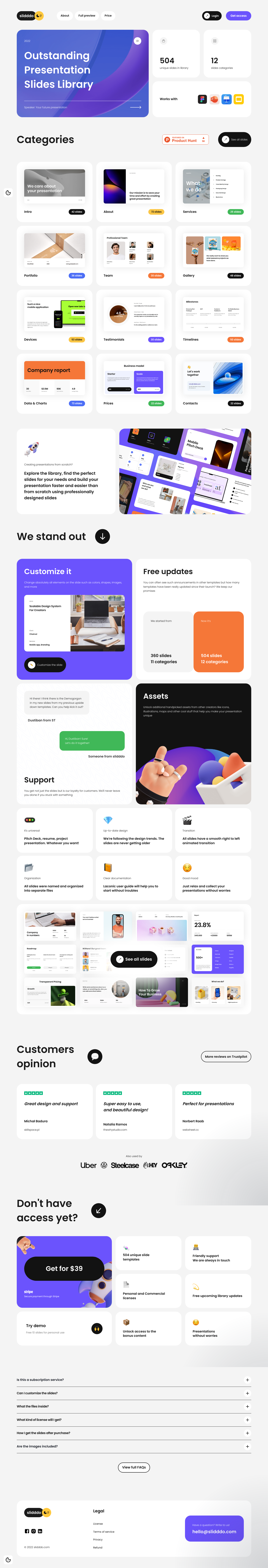 Slidddo Landing Page screenshot