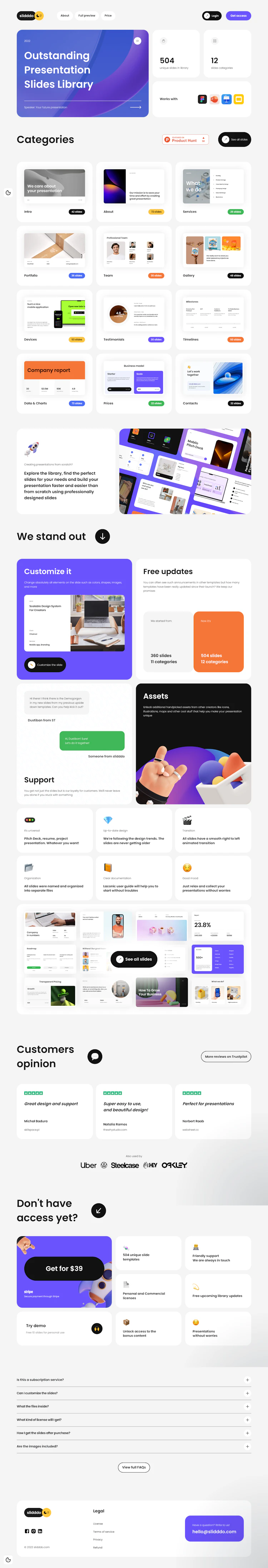Slidddo Landing Page screenshot