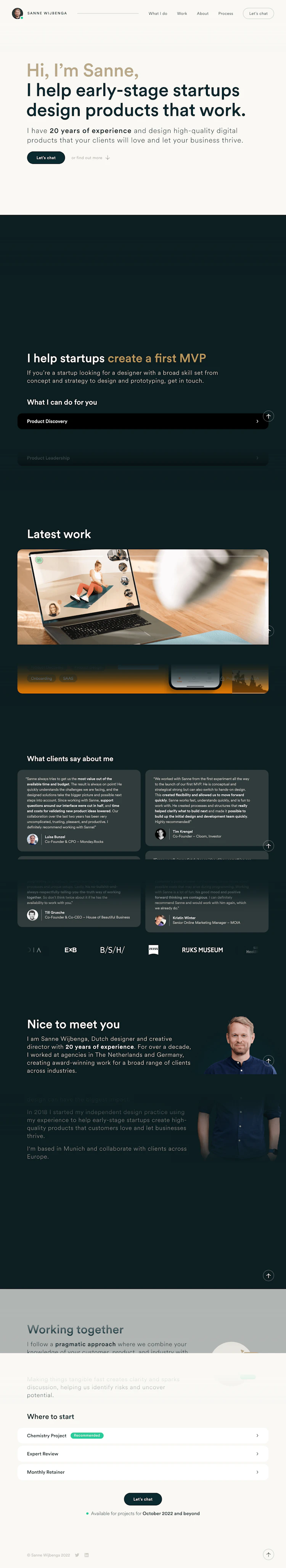 Sannewijbenga Landing Page screenshot