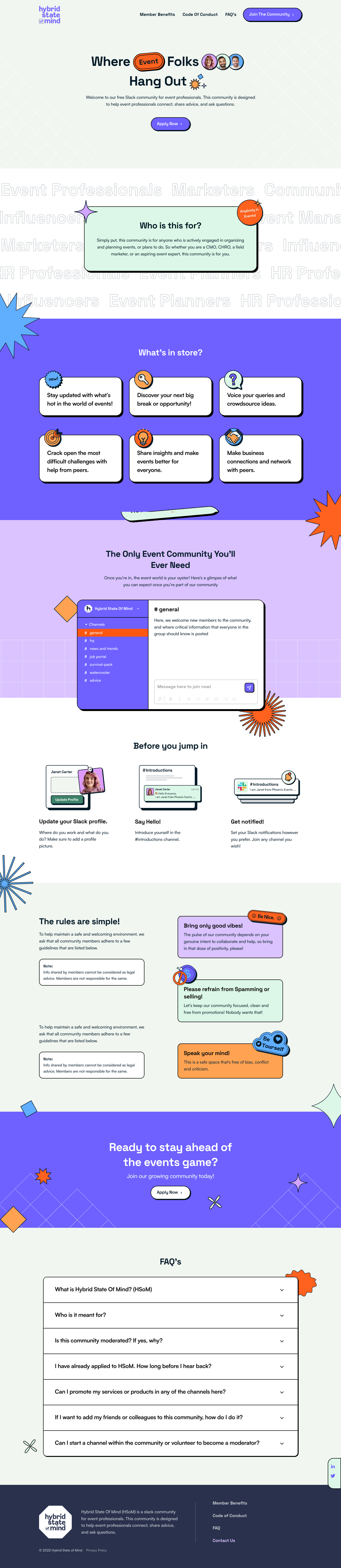 Hybridstateofmind Landing Page screenshot