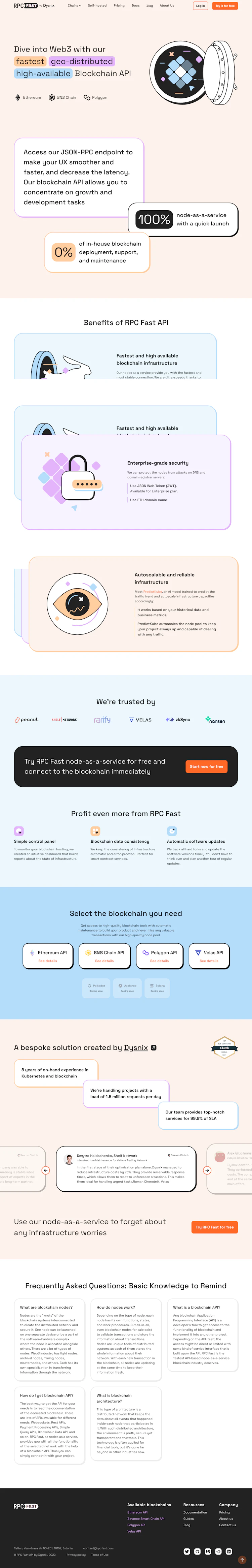 RPC Fast Landing Page screenshot