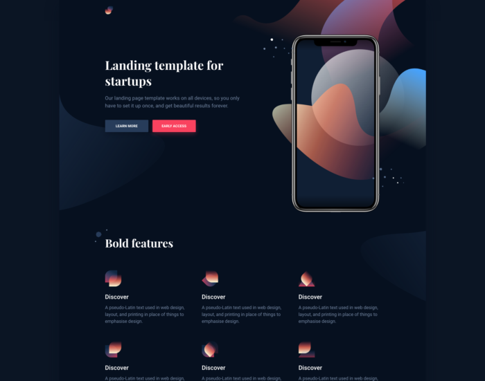 app presentation template html