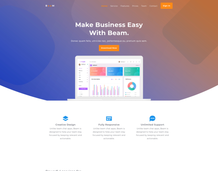 app presentation template html