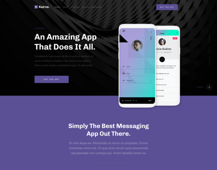 app presentation template html