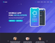 Mobile App Landing Page Free Template Printable Templates