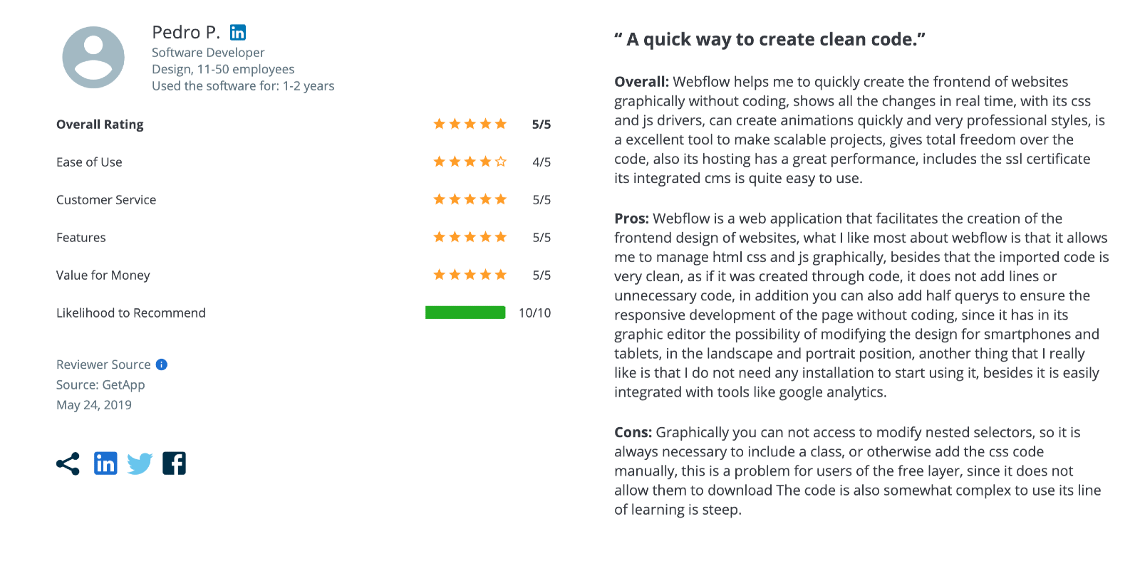 Webflow Reviews