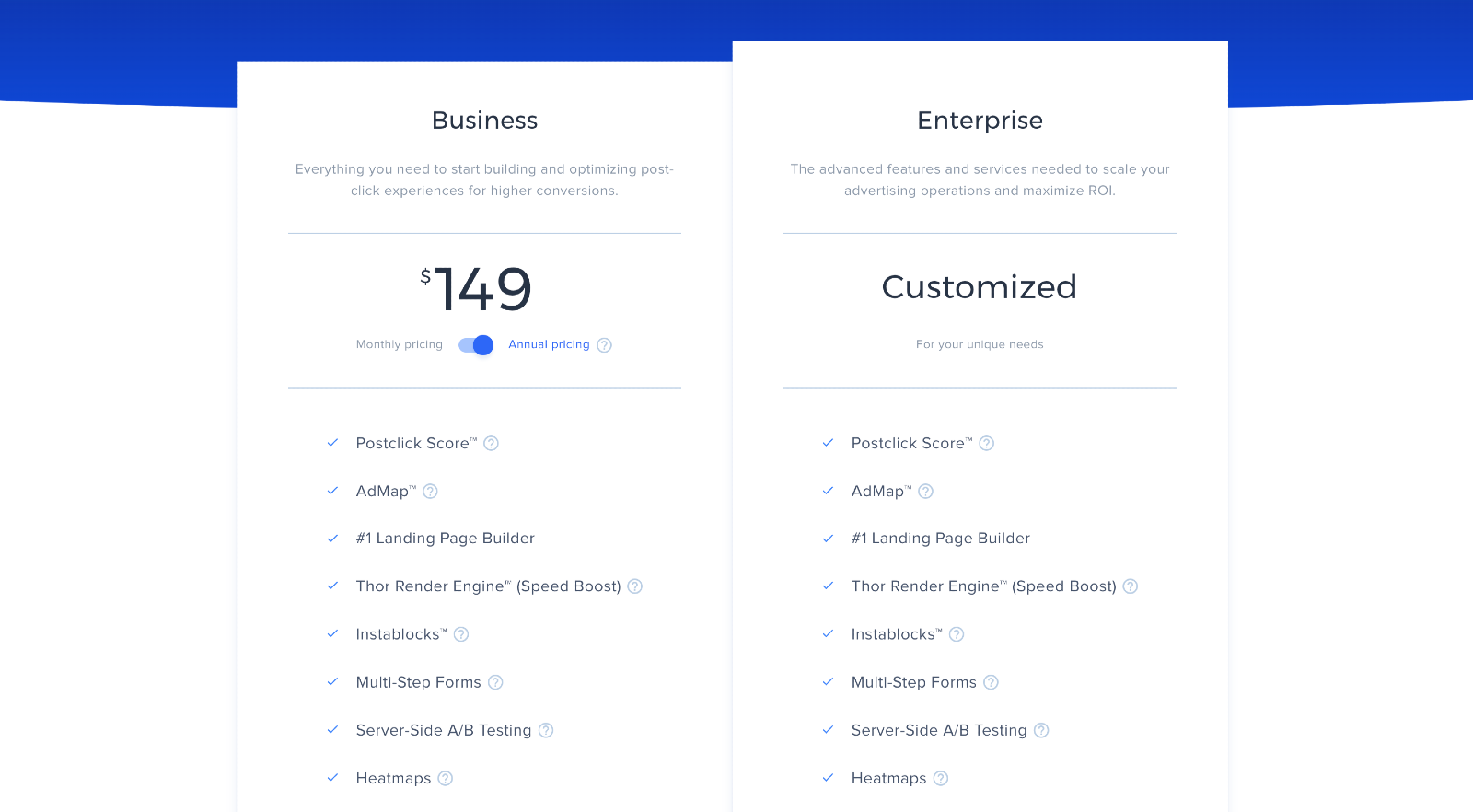 Instapage Pricing