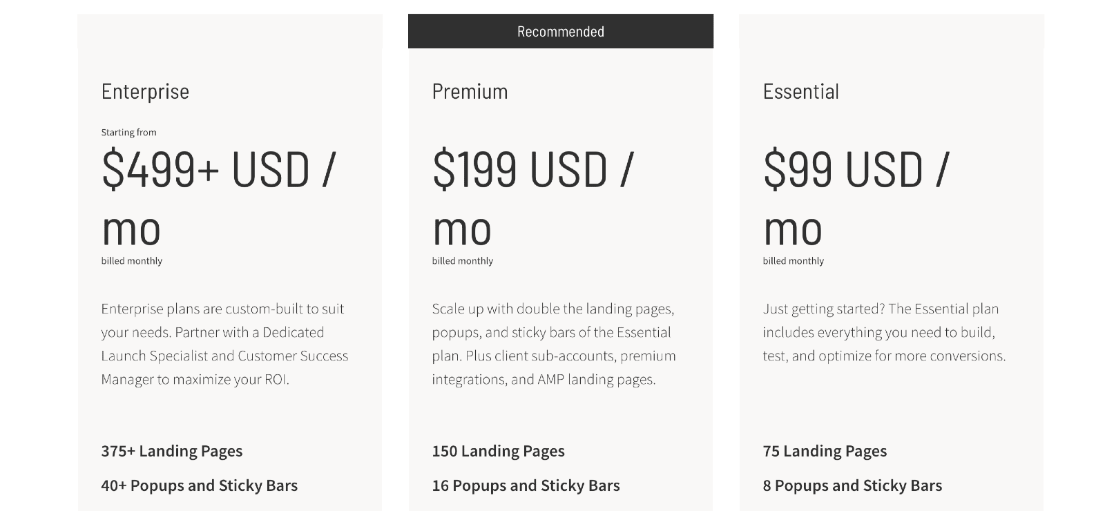 Unbounce Pricing