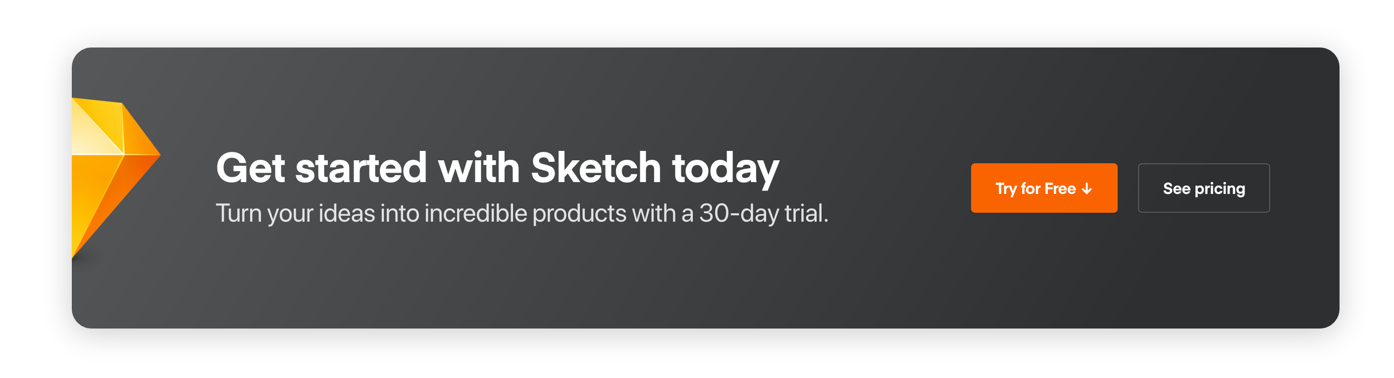 Sketch Call To Action component screenshot