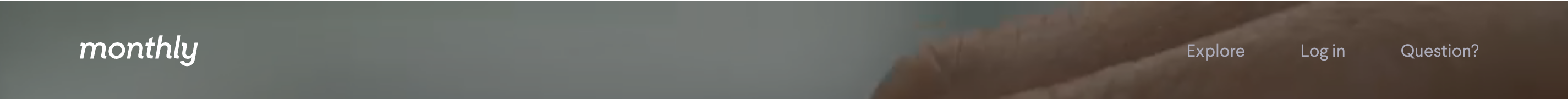 Monthly Header component screenshot
