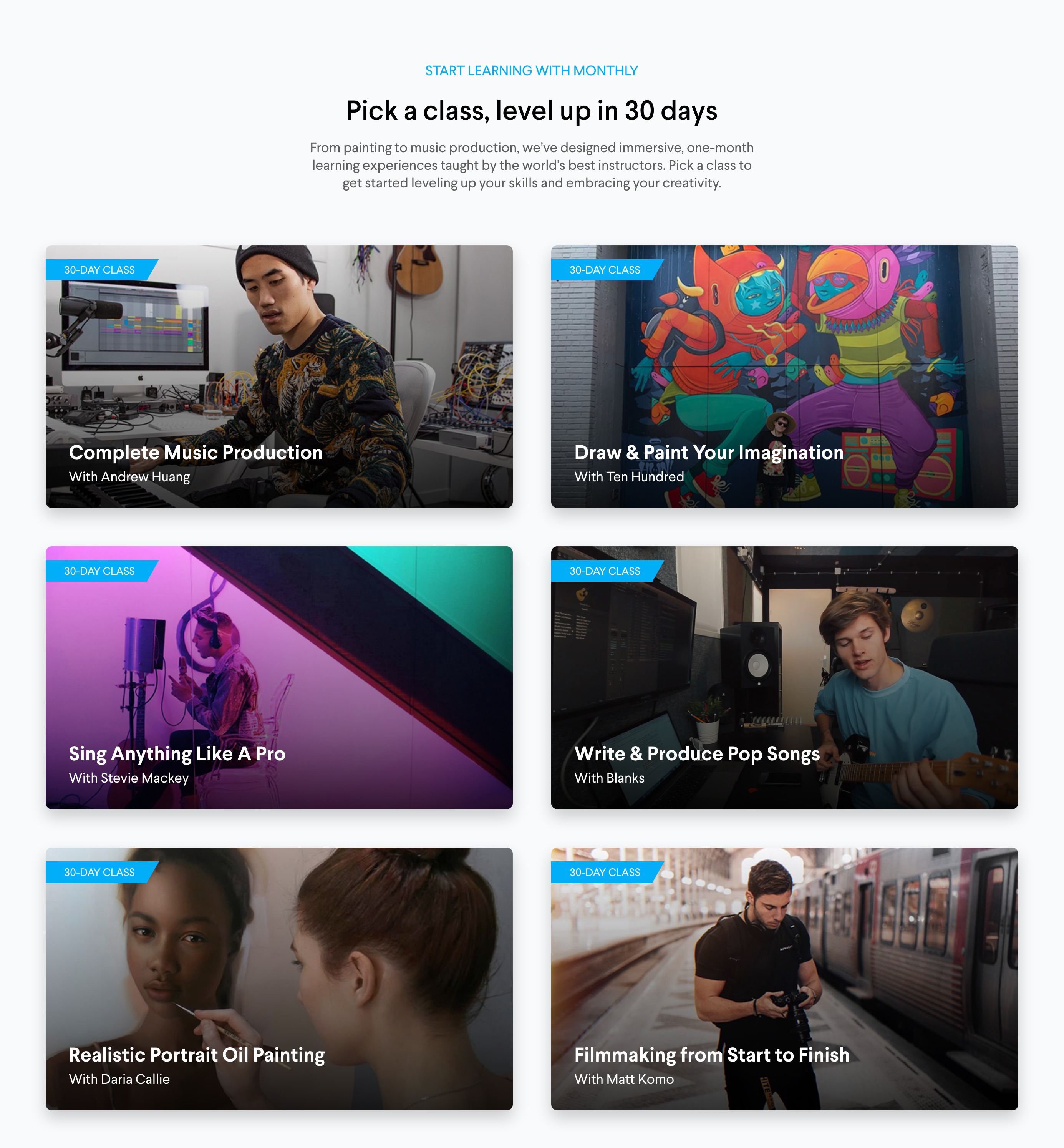 Monthly Feature component screenshot
