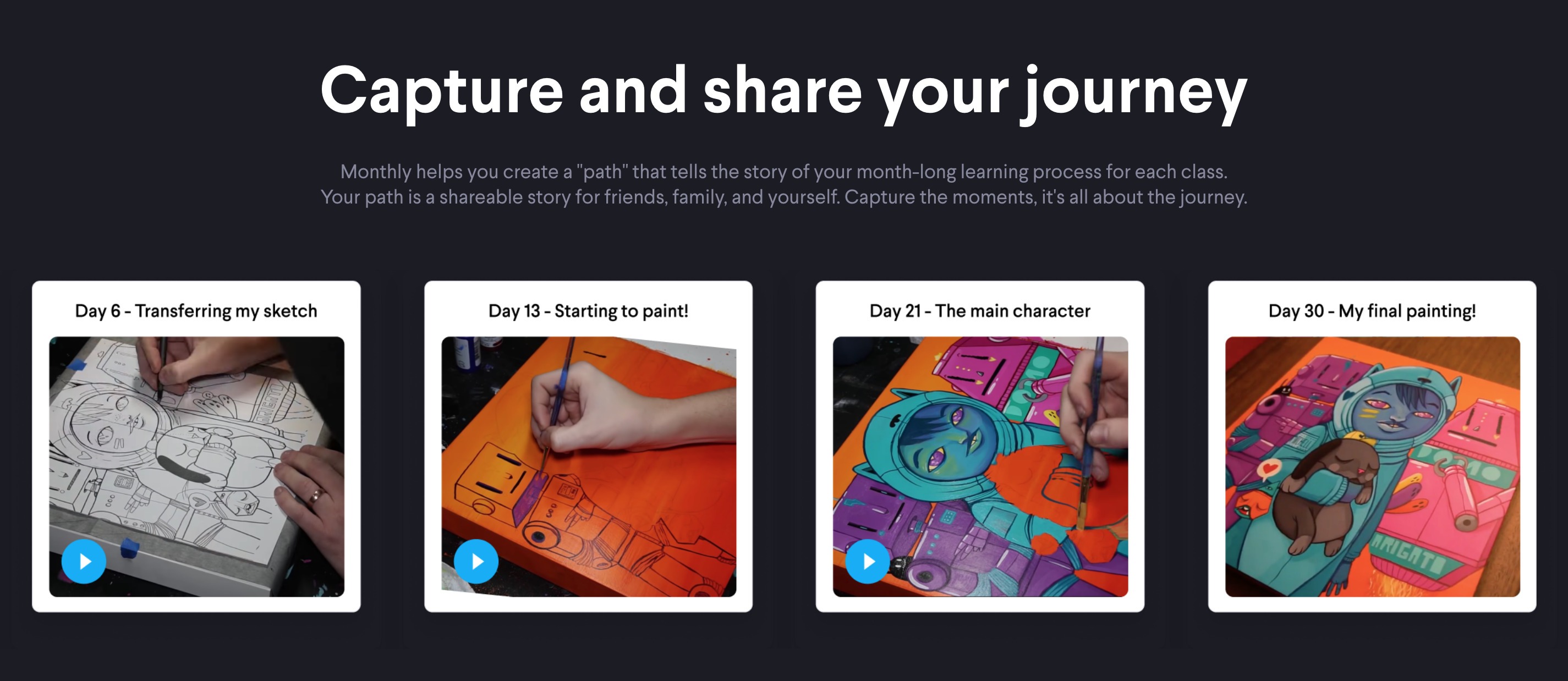 Monthly Feature component screenshot