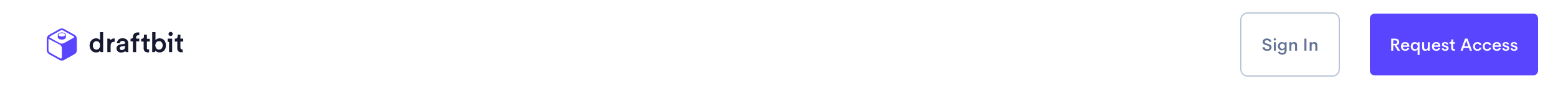 Draftbit Header component screenshot