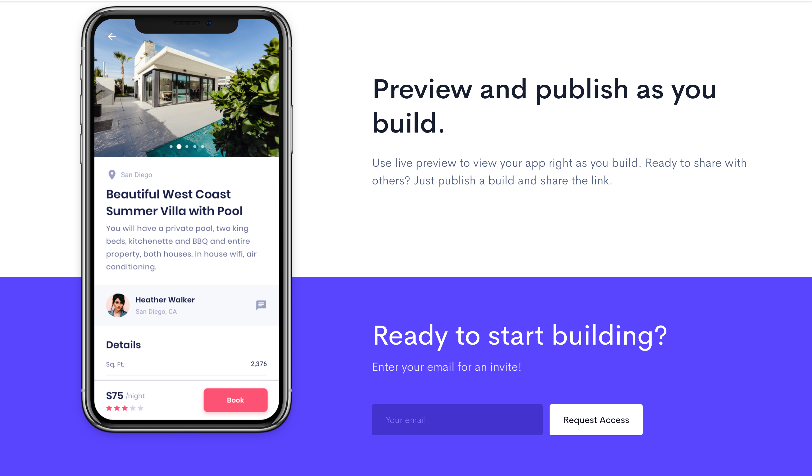 Draftbit Call To Action component screenshot