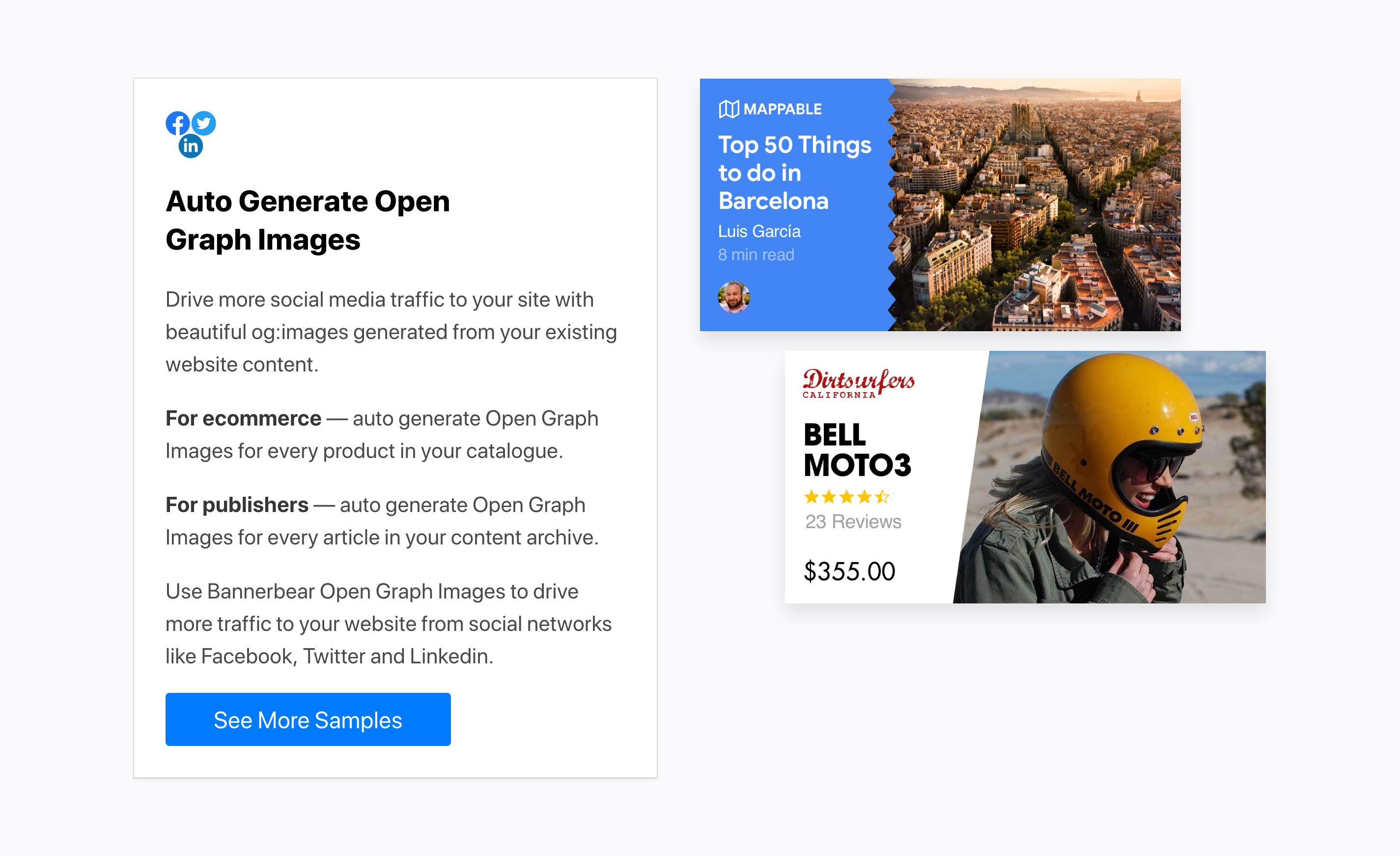 Bannerbear Feature component screenshot