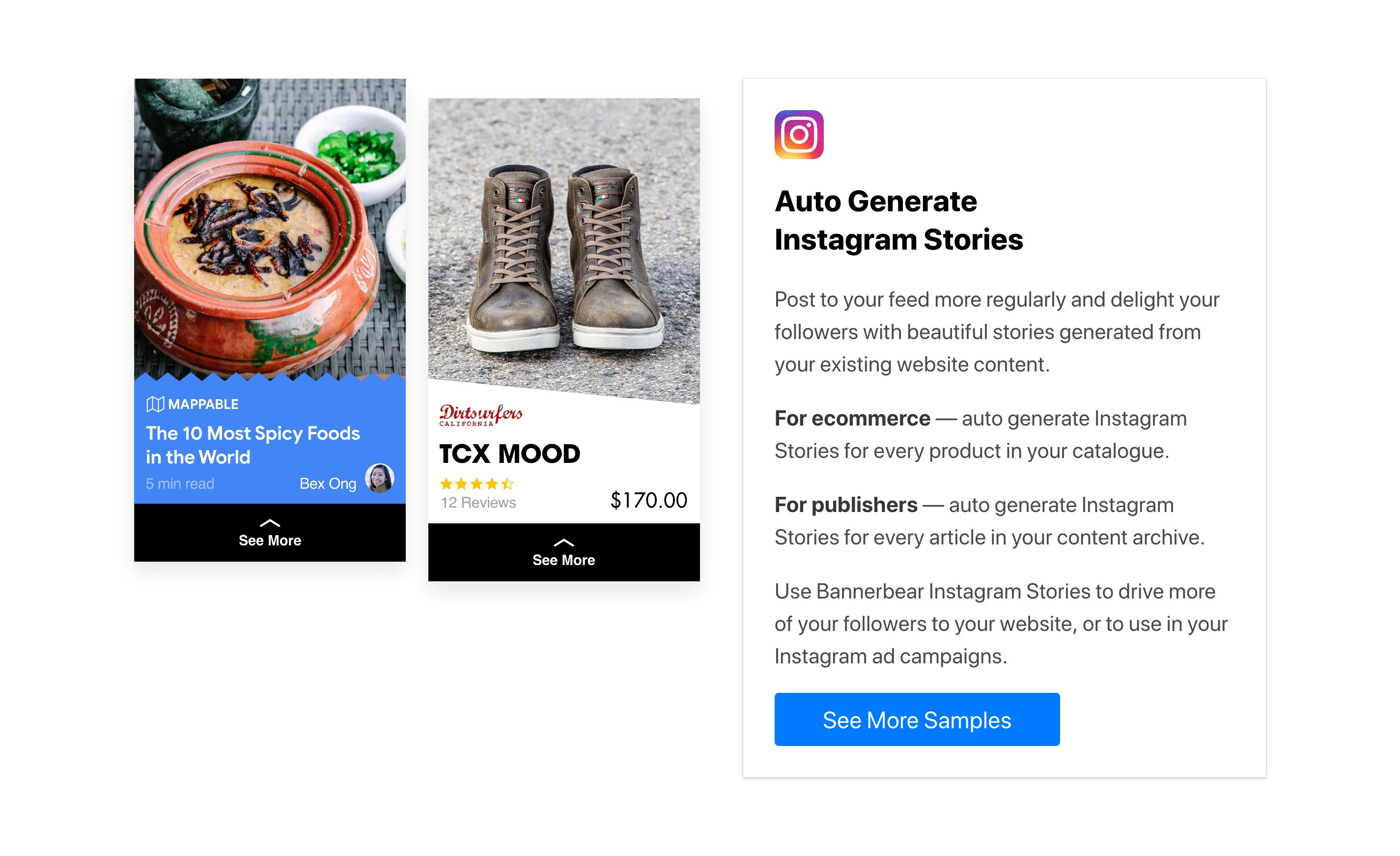 Bannerbear Feature component screenshot