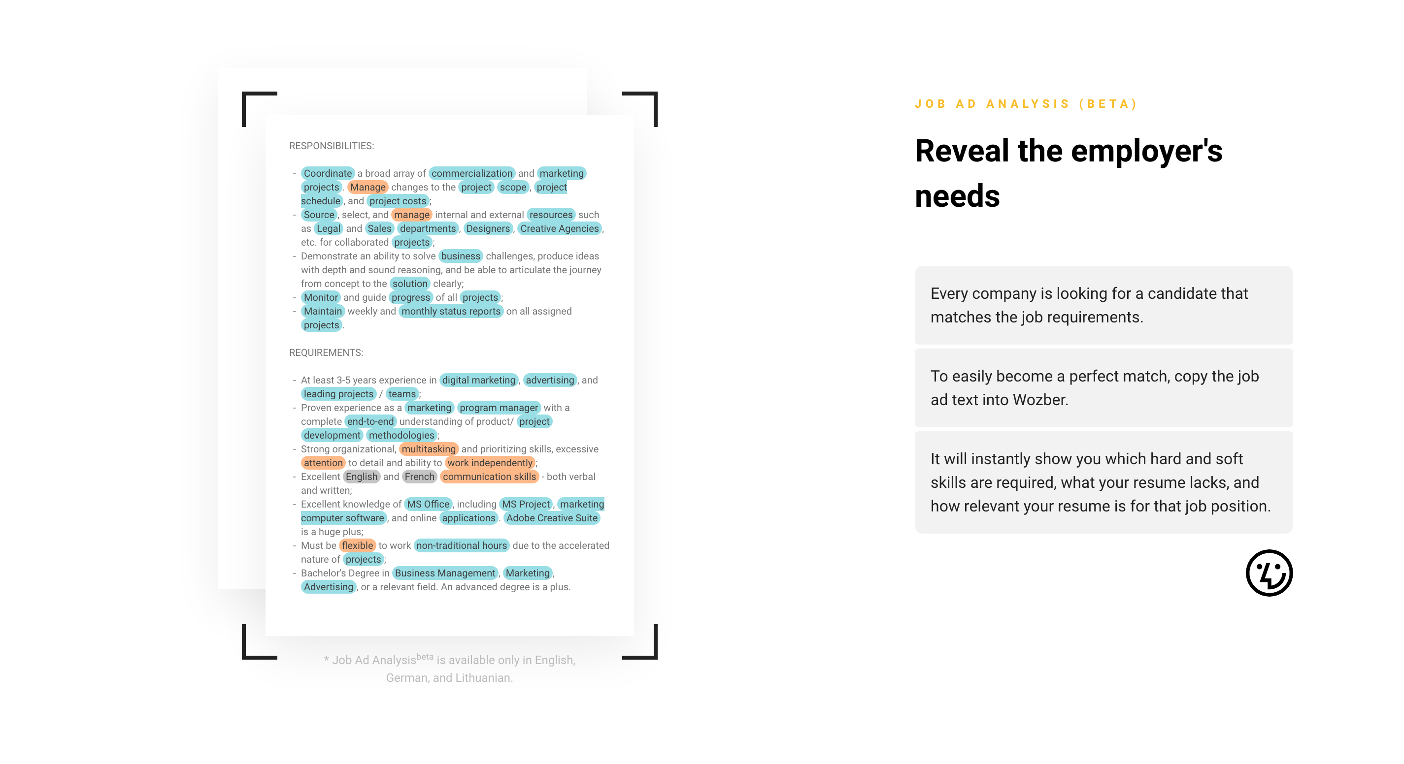 Wozber Feature component screenshot