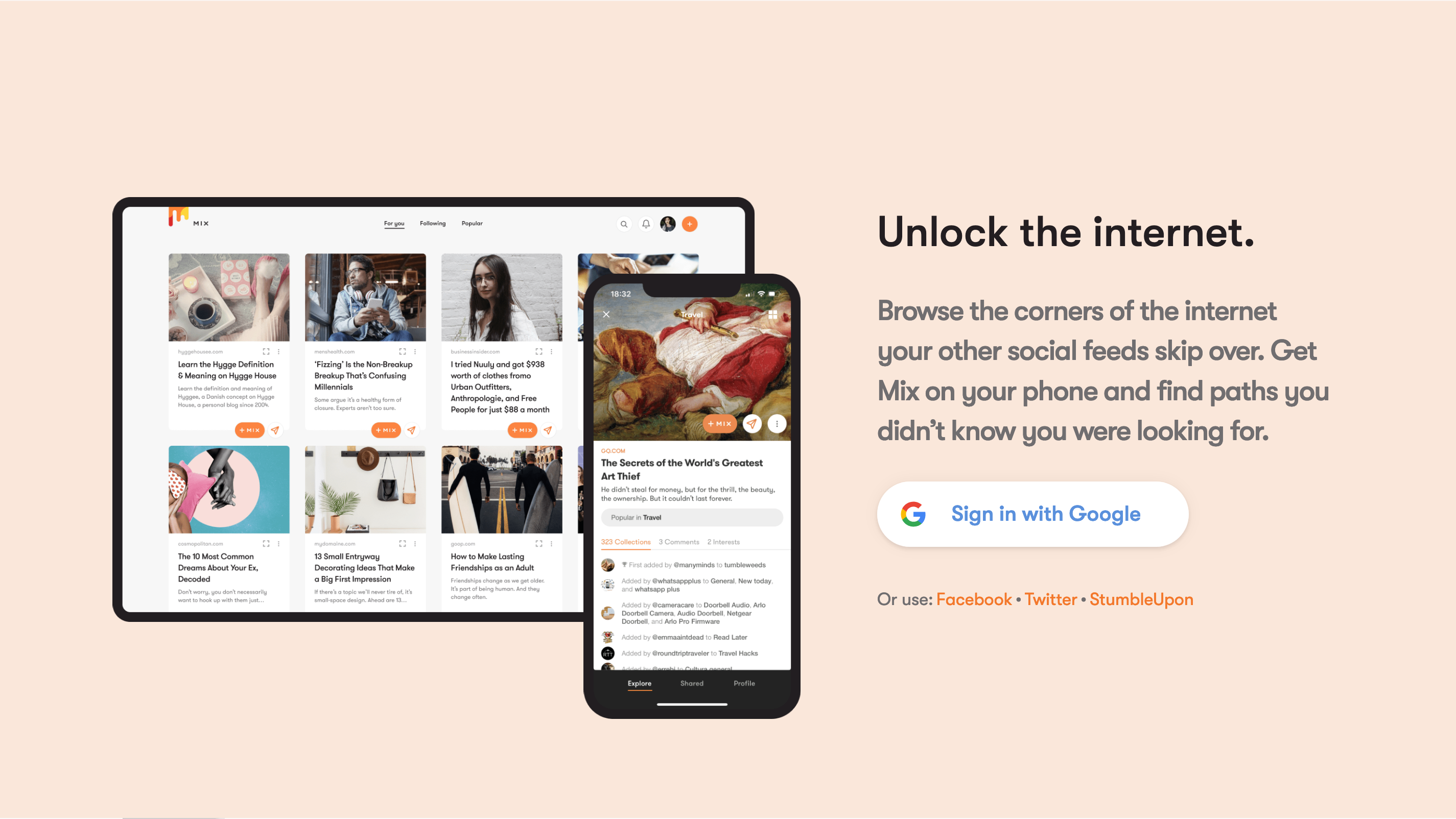 Mix Call To Action component screenshot